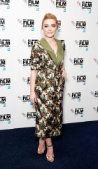 Florence Pugh wearing Burberry at the 60th BFI London Film Festival screening of Trespass Against Us